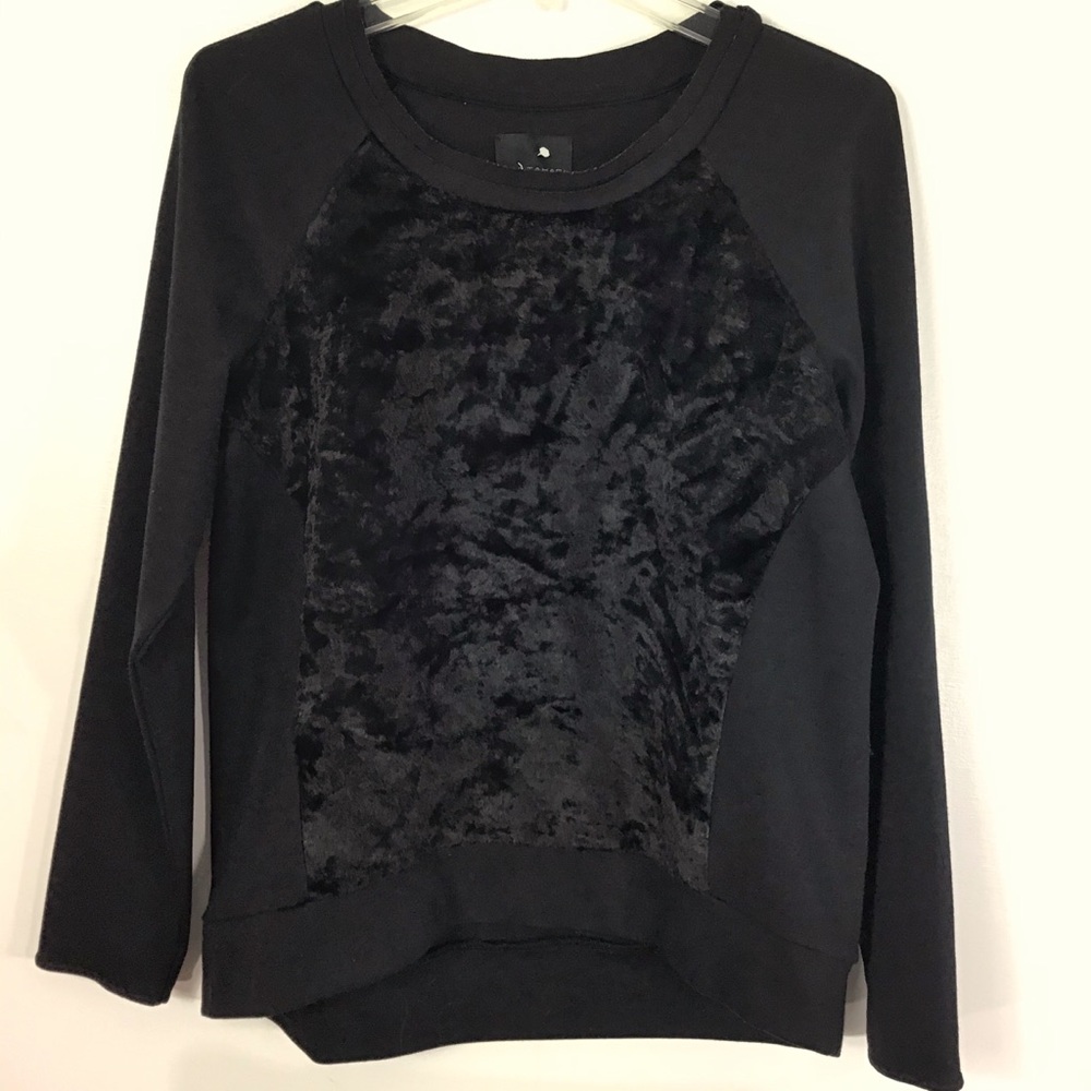 Elie Tahari Black Faux Fur Sweatshirt M